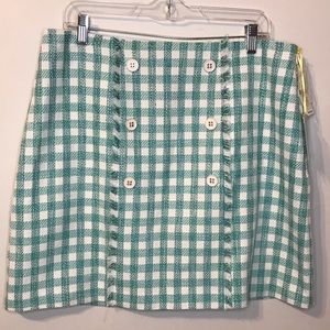 Blue Checkered Skirt